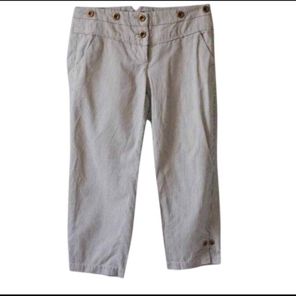 Anthropologie Cartonnier Pinstripe Cropped Pants